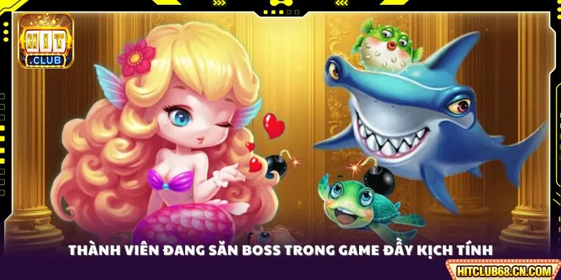 Bắn Cá Rồng - Săn Boss Khủng Rinh Thưởng Lớn 3 Thành viên đang săn boss trong game đầy kịch tính